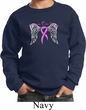 Breast Cancer Awareness Heaven Can Wait Kids Sweat Shirt