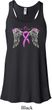 Breast Cancer Awareness Heaven Can Wait Ladies Flowy Racerback Tanktop