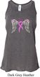 Breast Cancer Awareness Heaven Can Wait Ladies Flowy Racerback Tanktop