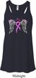 Breast Cancer Awareness Heaven Can Wait Ladies Flowy Racerback Tanktop