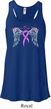 Breast Cancer Awareness Heaven Can Wait Ladies Flowy Racerback Tanktop