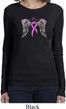 Breast Cancer Awareness Heaven Can Wait Ladies Long Sleeve Shirt
