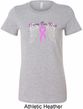 Breast Cancer Awareness Heaven Can Wait Ladies Longer Length Shirt