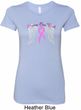Breast Cancer Awareness Heaven Can Wait Ladies Longer Length Shirt
