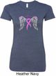Breast Cancer Awareness Heaven Can Wait Ladies Longer Length Shirt