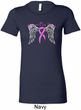 Breast Cancer Awareness Heaven Can Wait Ladies Longer Length Shirt