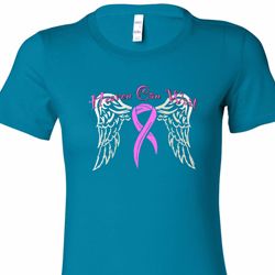 Breast Cancer Awareness Heaven Can Wait Ladies Longer Length Shirt