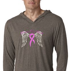 Breast Cancer Awareness Heaven Can Wait Lightweight Hoodie Shirt