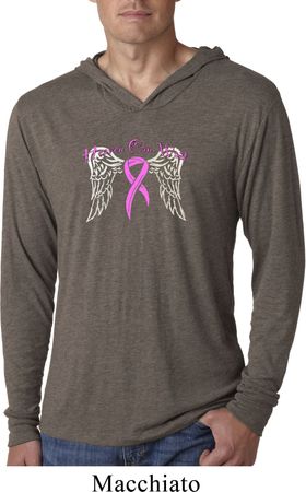 Breast Cancer Awareness Heaven Can Wait Lightweight Hoodie Shirt