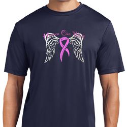 Breast Cancer Awareness Heaven Can Wait Mens Moisture Wicking Shirt