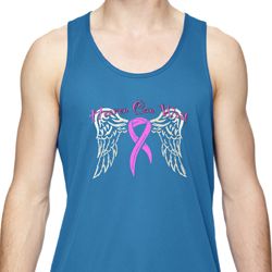 Breast Cancer Awareness Heaven Can Wait Mens Moisture Wicking Tanktop