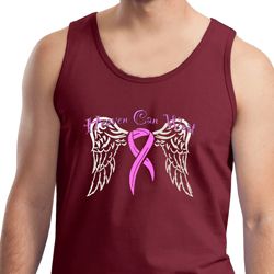 Breast Cancer Awareness Heaven Can Wait Mens Tank Top