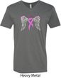 Breast Cancer Awareness Heaven Can Wait Mens V-Neck Shirt