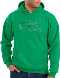 Breast Cancer Awareness Hoodie I Wear Pink For My Cousin Kelly Green Breast Cancer Awareness Hoodie I Wear Pink For My Cousin Kelly Green