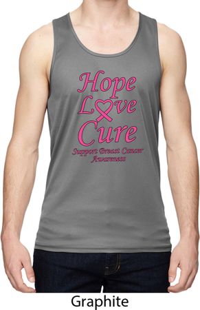 Breast Cancer Awareness Hope Love Cure Dry Wicking Tank Top