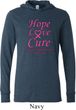 Breast Cancer Awareness Hope Love Cure Lightweight Hoodie
