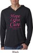 Breast Cancer Awareness Hope Love Cure Lightweight Hoodie Tee