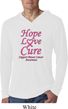 Breast Cancer Awareness Hope Love Cure Lightweight Hoodie Tee