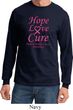 Breast Cancer Awareness Hope Love Cure Long Sleeve