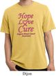 Breast Cancer Awareness Hope Love Cure Pigment Dyed Shirt