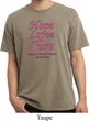 Breast Cancer Awareness Hope Love Cure Pigment Dyed Shirt