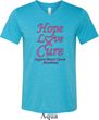 Breast Cancer Awareness Hope Love Cure Tri Blend V-neck