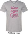 Breast Cancer Awareness Hope Love Cure Tri Blend V-neck