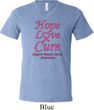 Breast Cancer Awareness Hope Love Cure Tri Blend V-neck