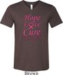 Breast Cancer Awareness Hope Love Cure Tri Blend V-neck
