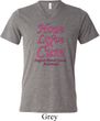 Breast Cancer Awareness Hope Love Cure Tri Blend V-neck