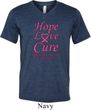 Breast Cancer Awareness Hope Love Cure Tri Blend V-neck