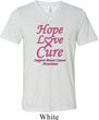 Breast Cancer Awareness Hope Love Cure Tri Blend V-neck