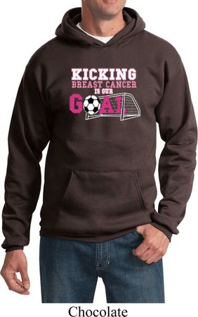 Breast Cancer Awareness Kicking Breast Cancer is Our Goal Hoodie