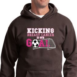 Breast Cancer Awareness Kicking Breast Cancer is Our Goal Hoodie