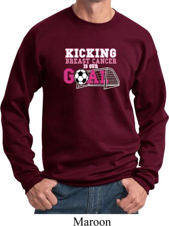 Breast Cancer Awareness Kicking Breast Cancer is Our Goal Sweatshirt