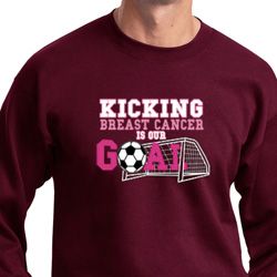 Breast Cancer Awareness Kicking Breast Cancer is Our Goal Sweatshirt