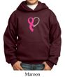 Breast Cancer Awareness Kids Hoodie Ribbon Heart Hoody