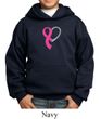 Breast Cancer Awareness Kids Hoodie Ribbon Heart Hoody