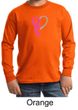 Breast Cancer Awareness Kids Shirt Ribbon Heart Long Sleeve Tee