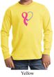 Breast Cancer Awareness Kids Shirt Ribbon Heart Long Sleeve Tee