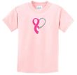 Breast Cancer Awareness Kids Shirt Ribbon Heart Tee T-Shirt