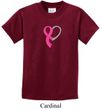 Breast Cancer Awareness Kids Shirt Ribbon Heart Tee T-Shirt