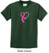 Breast Cancer Awareness Kids Shirt Ribbon Heart Tee T-Shirt