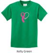 Breast Cancer Awareness Kids Shirt Ribbon Heart Tee T-Shirt