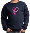 Breast Cancer Awareness Kids Sweatshirt Ribbon Heart Sweat Shirt