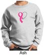 Breast Cancer Awareness Kids Sweatshirt Ribbon Heart Sweat Shirt