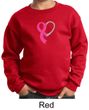 Breast Cancer Awareness Kids Sweatshirt Ribbon Heart Sweat Shirt
