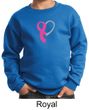 Breast Cancer Awareness Kids Sweatshirt Ribbon Heart Sweat Shirt