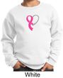 Breast Cancer Awareness Kids Sweatshirt Ribbon Heart Sweat Shirt