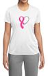 Breast Cancer Awareness Ladies Shirt Ribbon Heart Moisture Wicking Tee